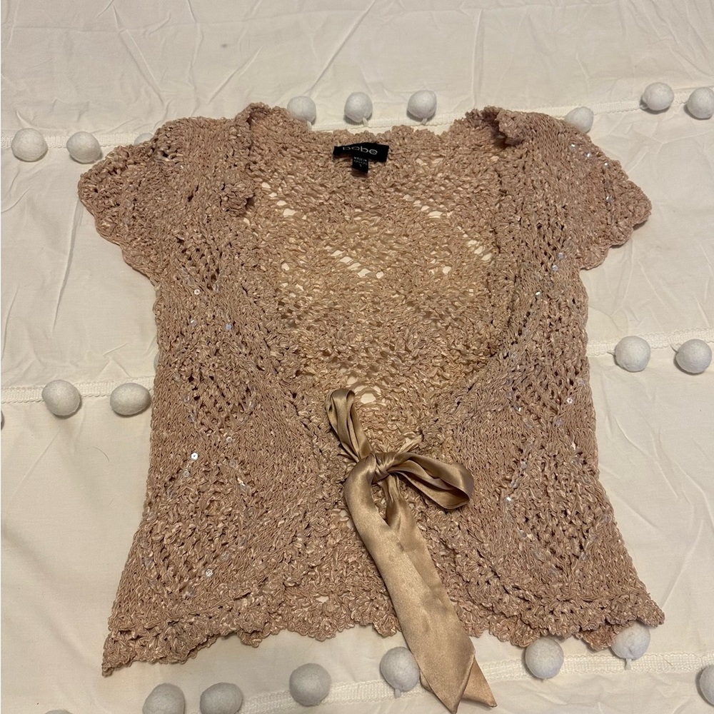 bebe blush pink sweater.. size Small